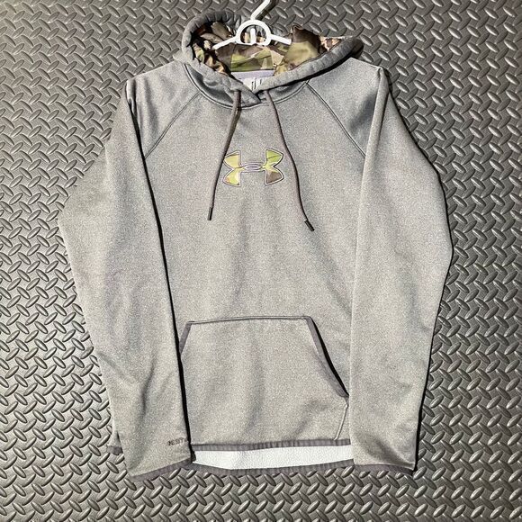Under Armour Storm1 Grey Camo Pattern Pullover Hoodie Casual Fall Wear Women's M - Picture 1 of 8